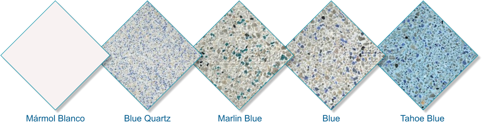 Mármol Blanco Blue Quartz Tahoe Blue Blue Marlin Blue